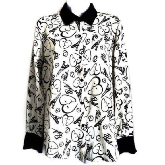 Catherine Malandrino Print Button Down - Size Small - Picture 7 of 9